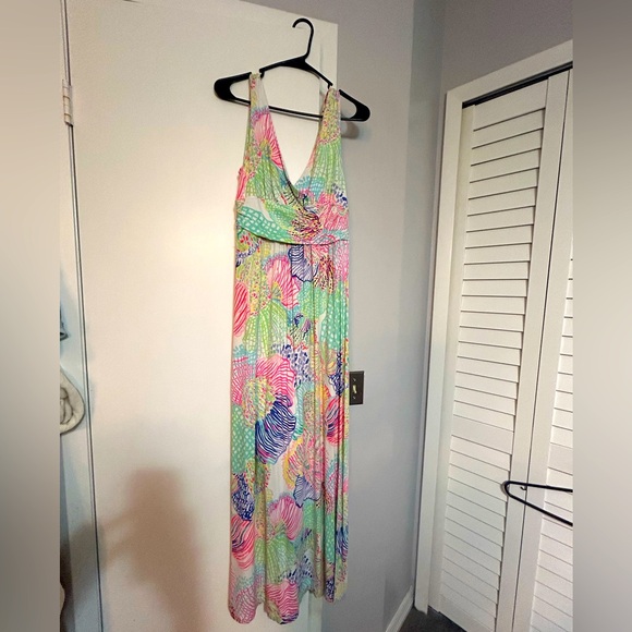 Lilly Pulitzer Sloane Maxi Dress Roar of the Seas Extra Large. XL
